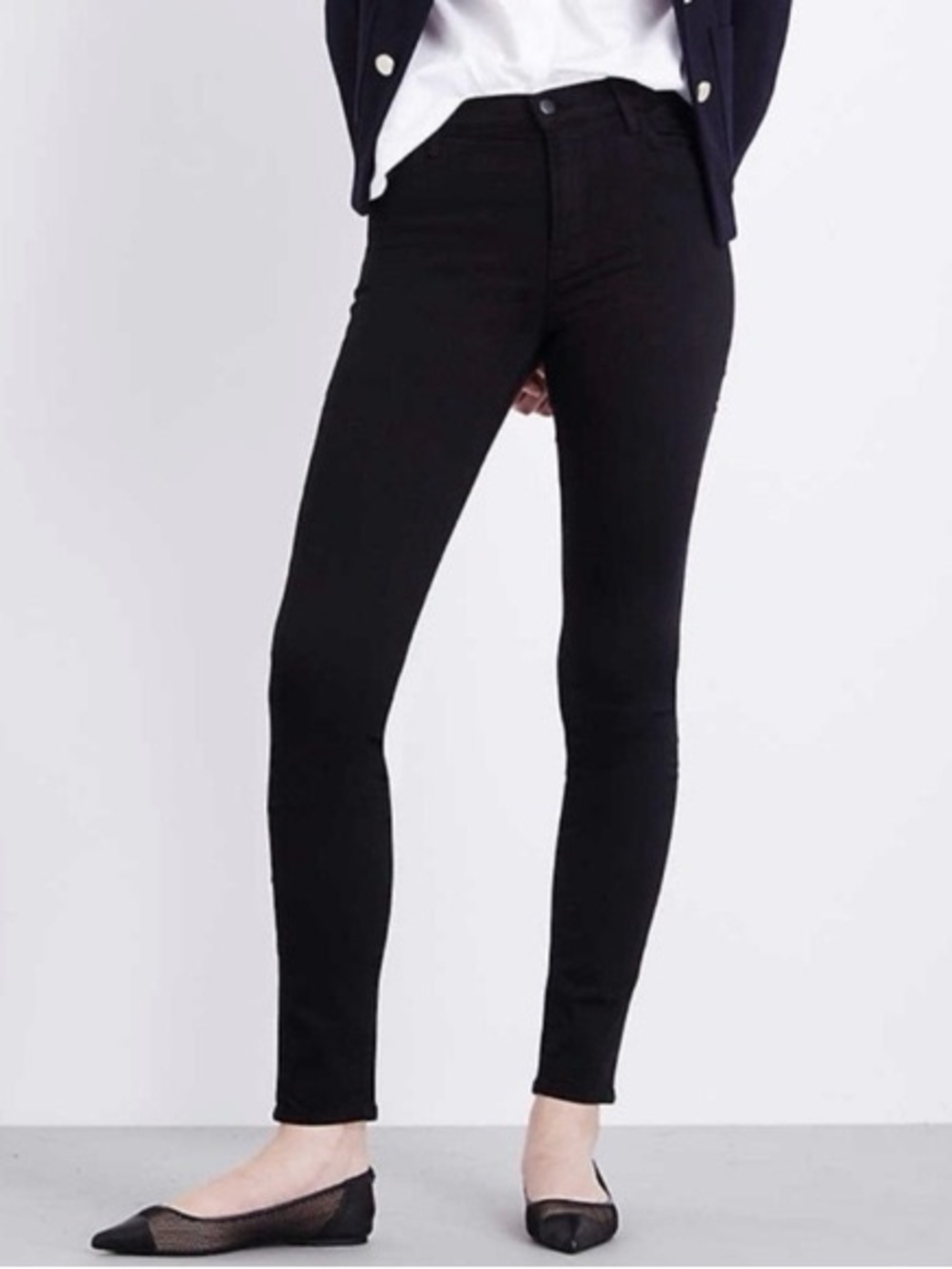 J Brand Maria Sonnet classic skinny high rise stretch black jeans size 30